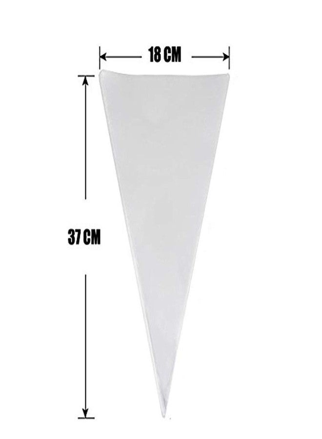Teensery 100 Pcs 14.6 * 7 Inch Clear Plastic OPP Bags Cellophane Triangle Treat Bags Candy Cello Bags with Twist Ties for Candies, Cookies, Popcorn and More - Image 2